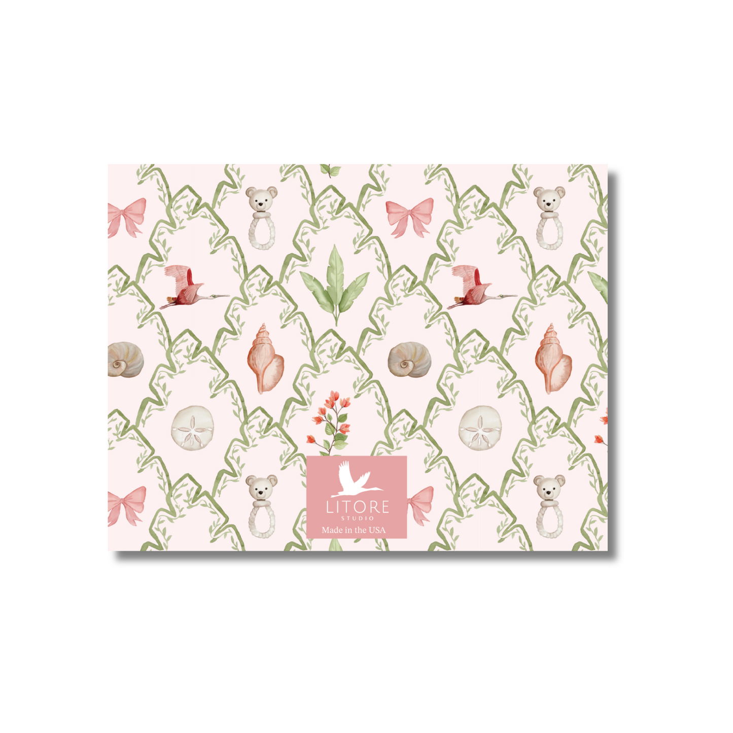 Nursery Notecards (Shell Pink)
