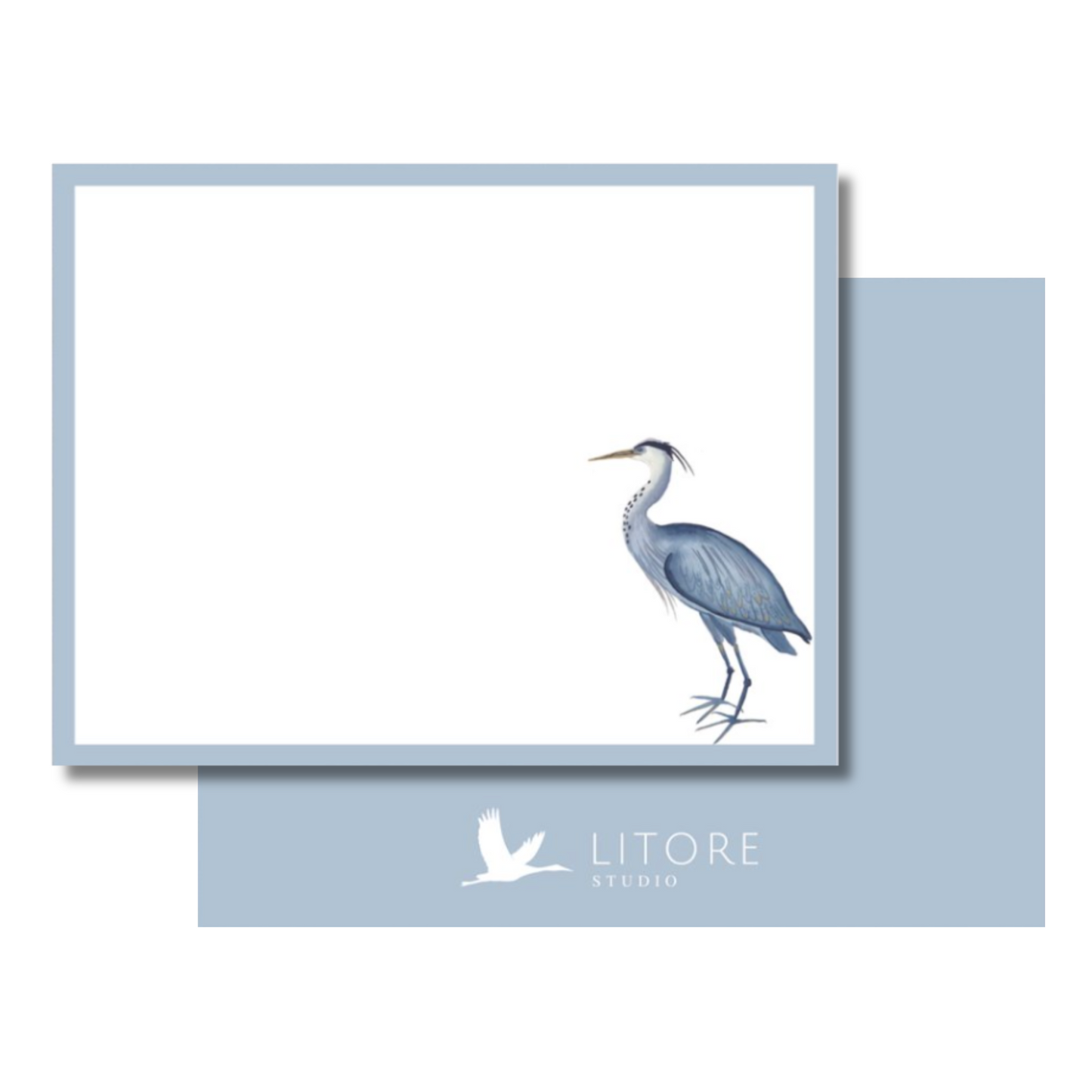 Great Blue Heron Stationery (Flat)