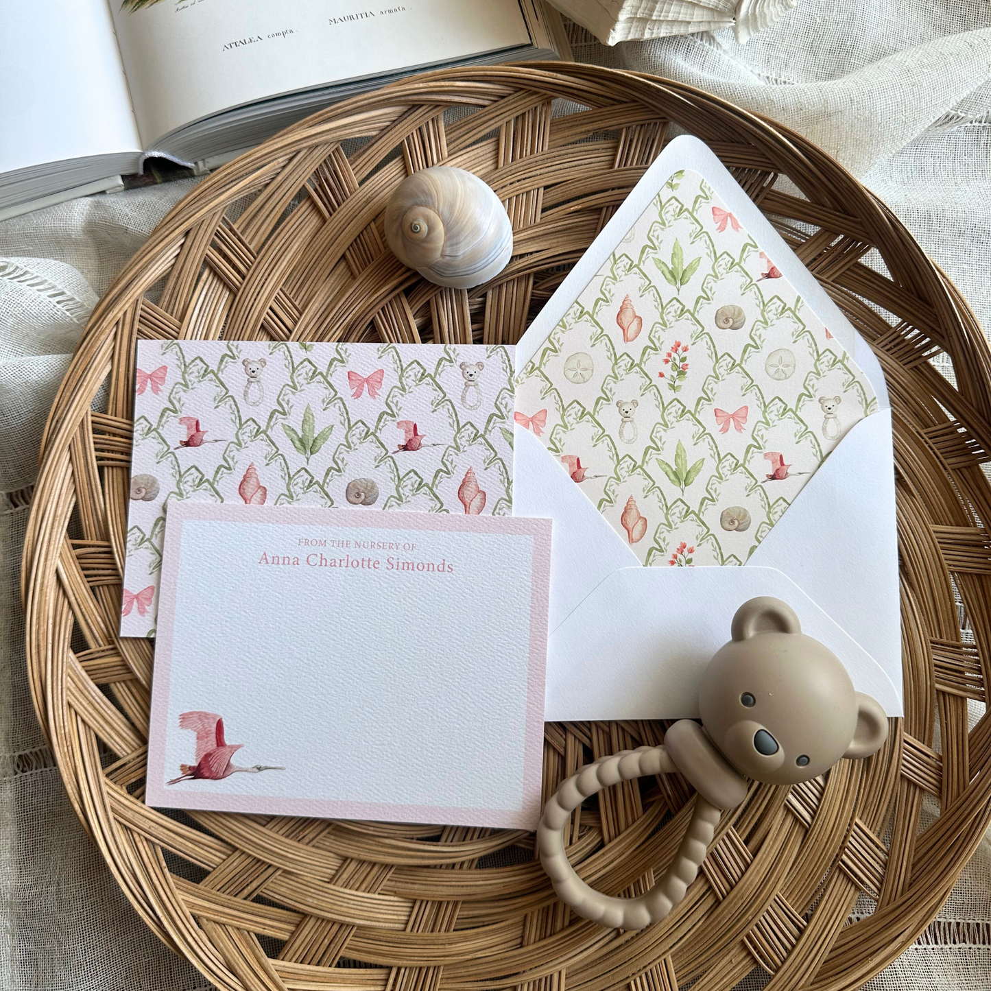 Nursery Notecards (Shell Pink)