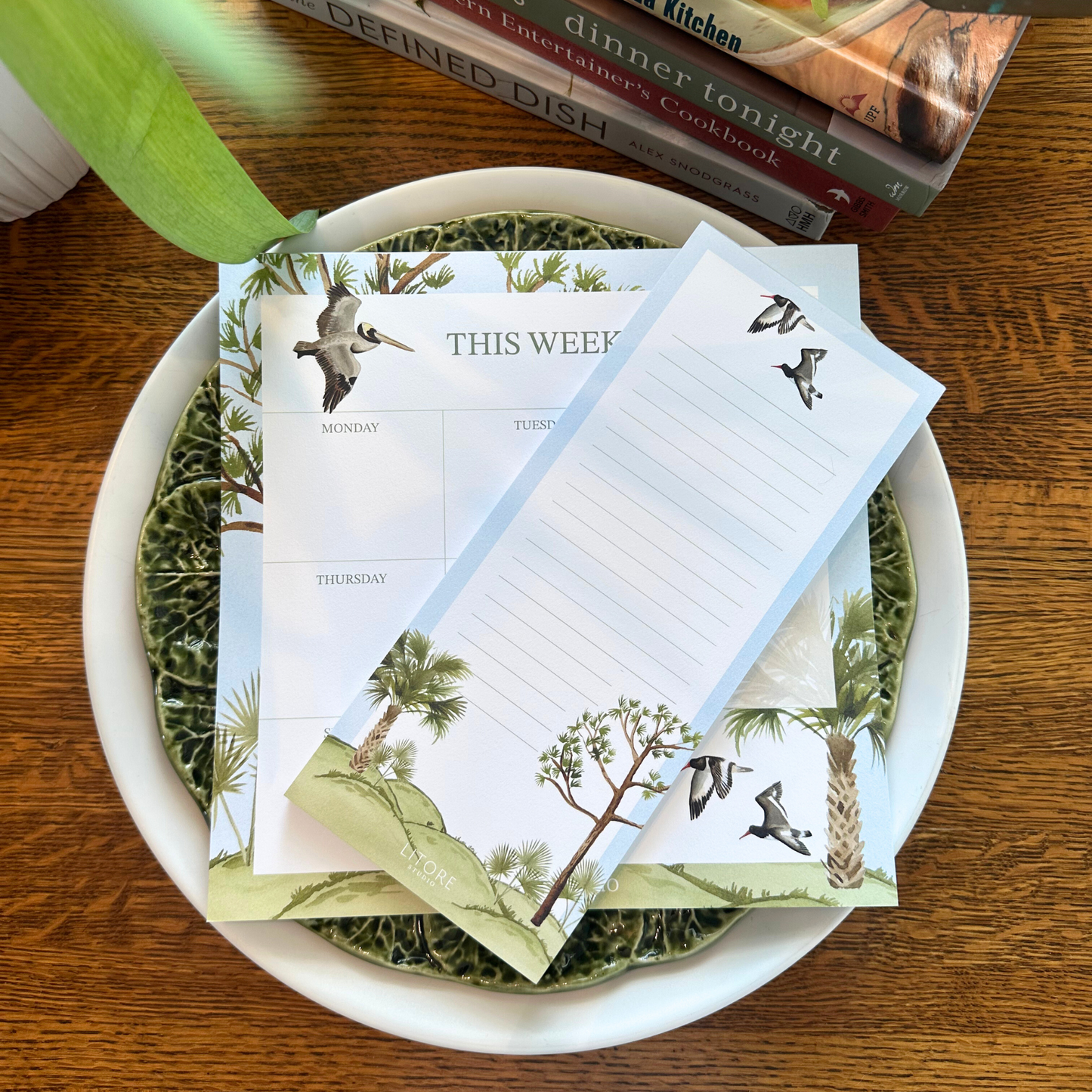 Florida Chinoiserie, Pines and Palms Weekly Planning Notepad