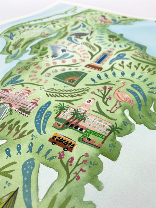 St. Petersburg Coastal Map Motif