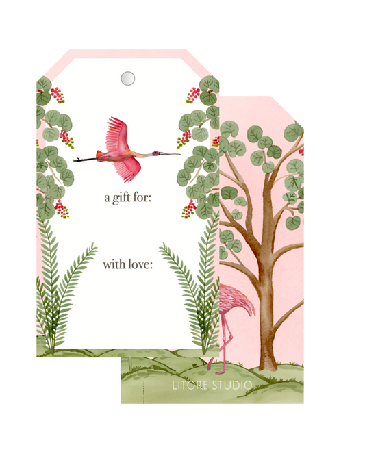 Florida Chinoiserie Gift Tags, Rosie Island