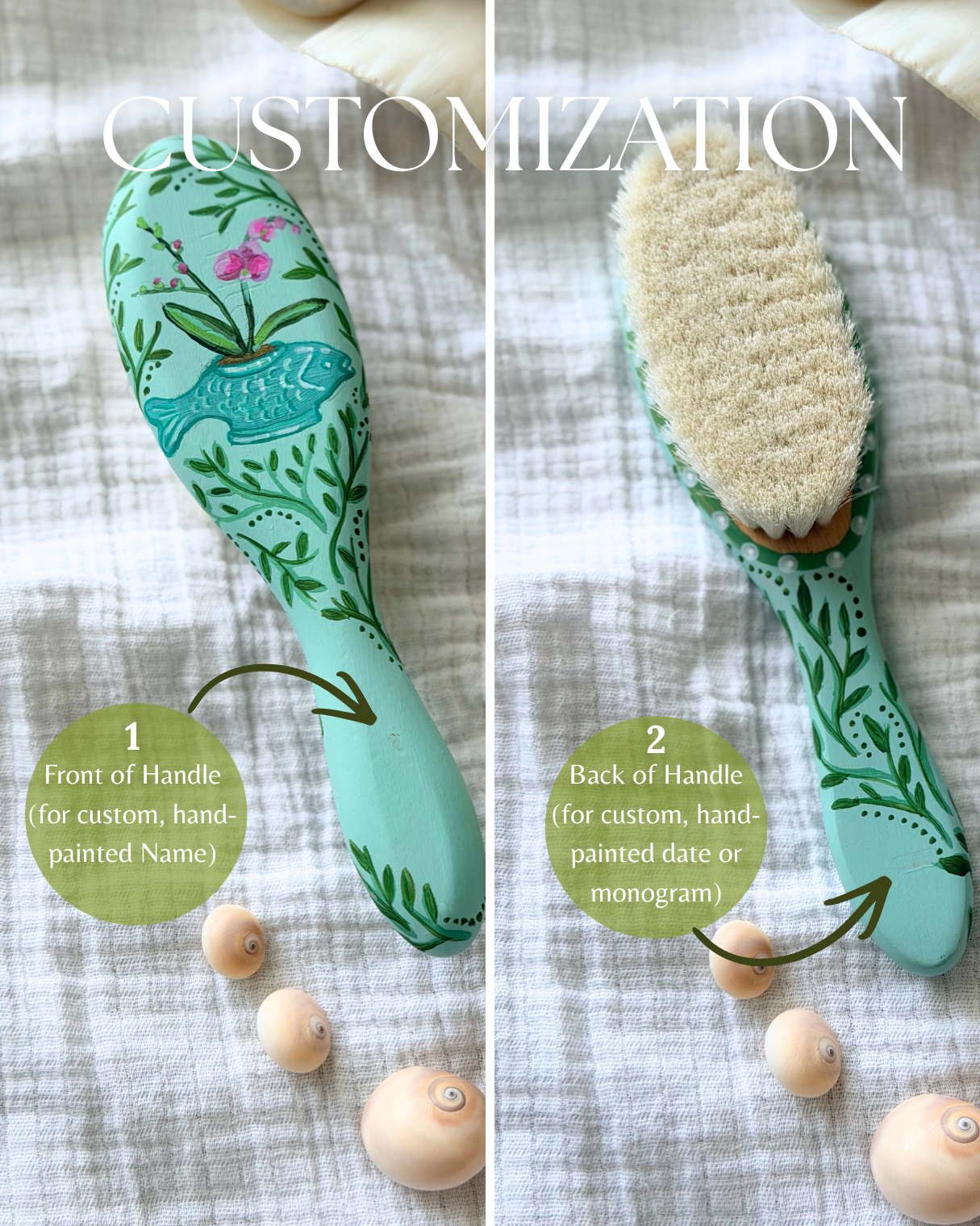 Fish Vase and Orchid Baby Brush