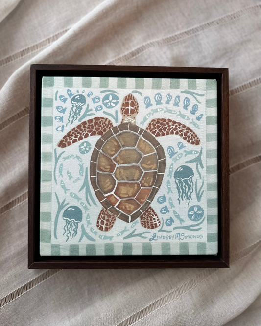 Sea Turtle Framed Canvas