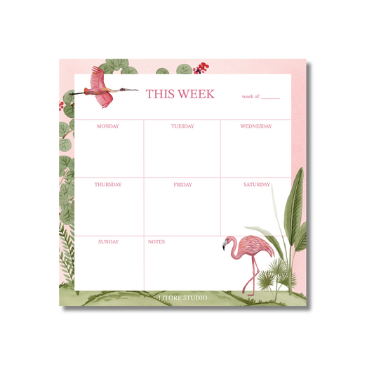 Florida Chinoiserie, Rosie Island Weekly Planning Notepad