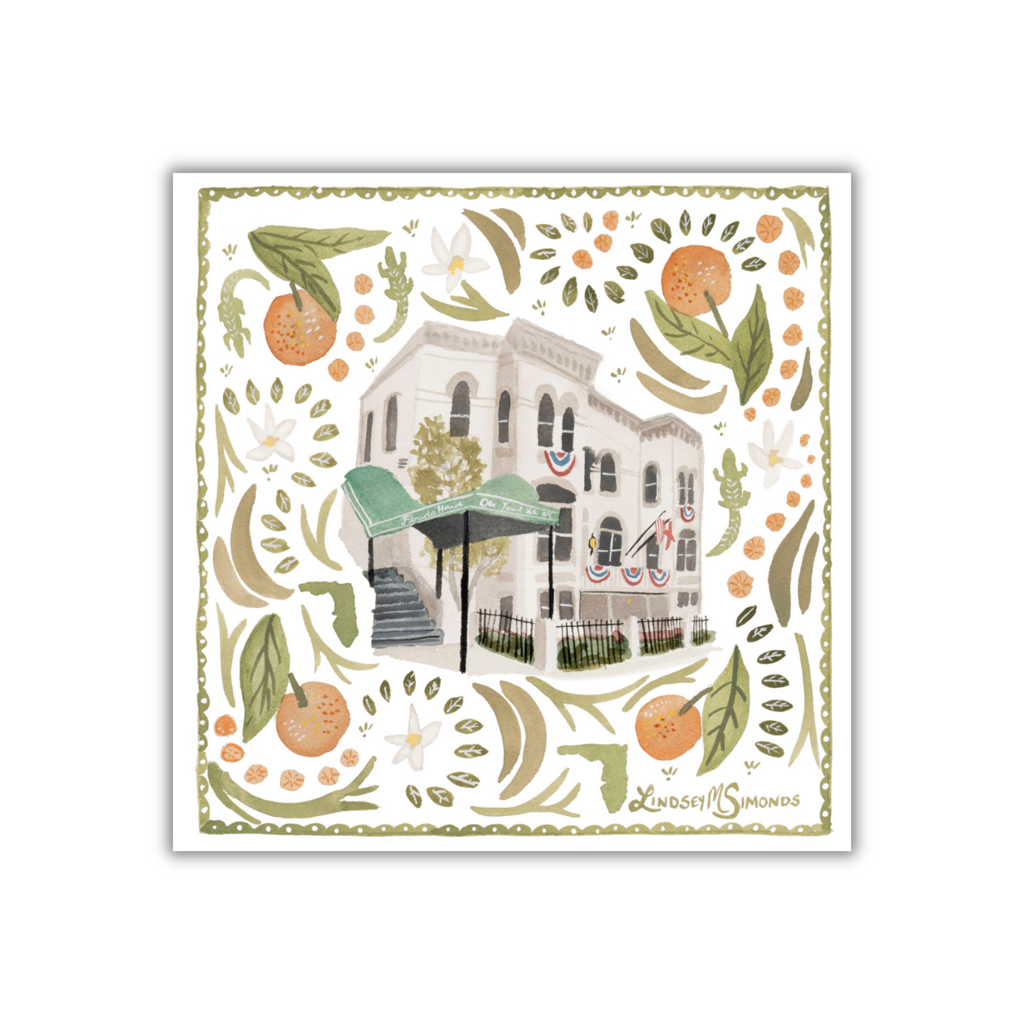 Florida House on Capitol Hill Folded Notecard (Pre-Order)
