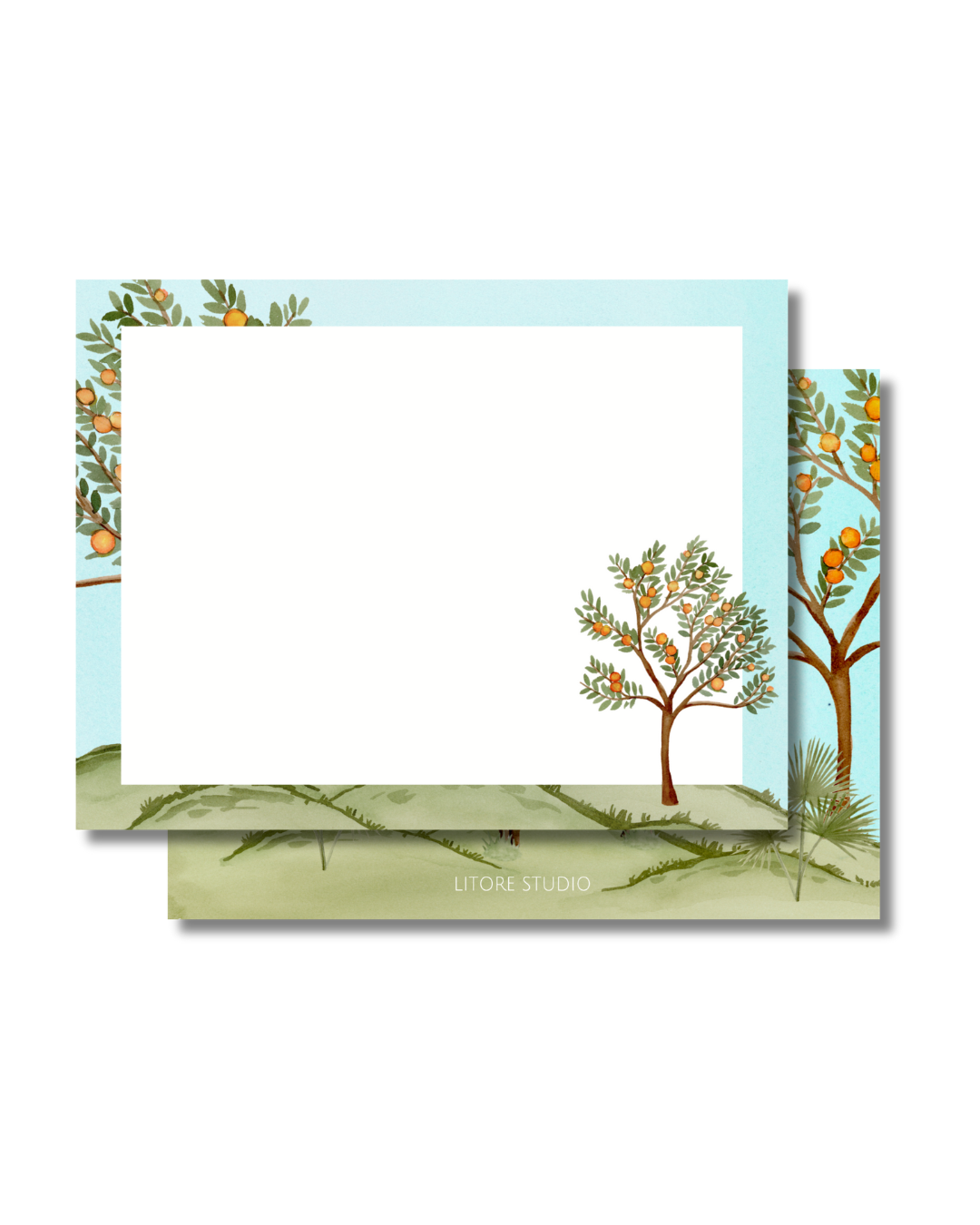 Florida Chinoiserie Notecards, In the Groves