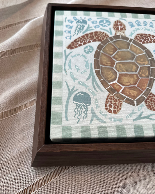 Sea Turtle Framed Canvas