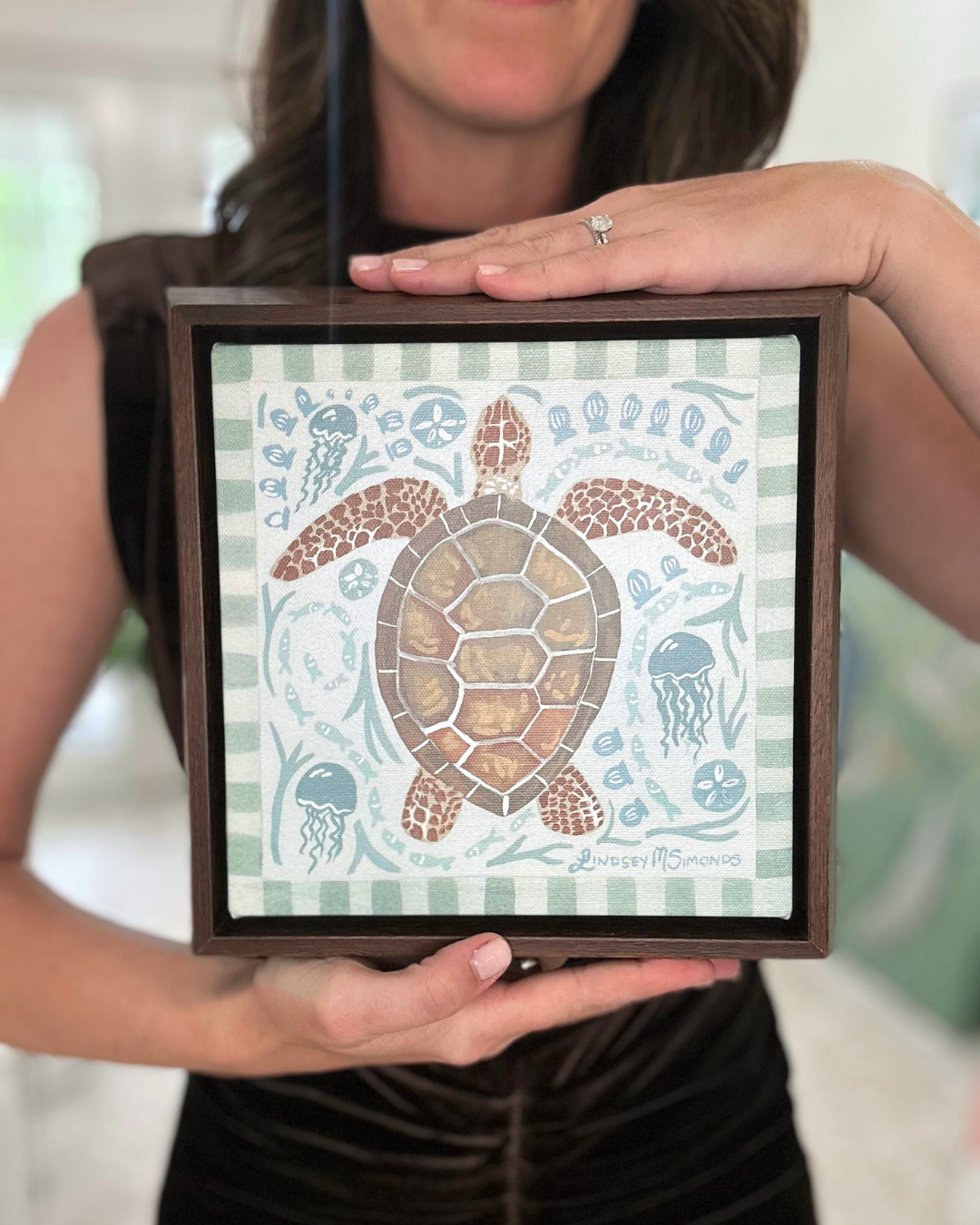 Sea Turtle Framed Canvas