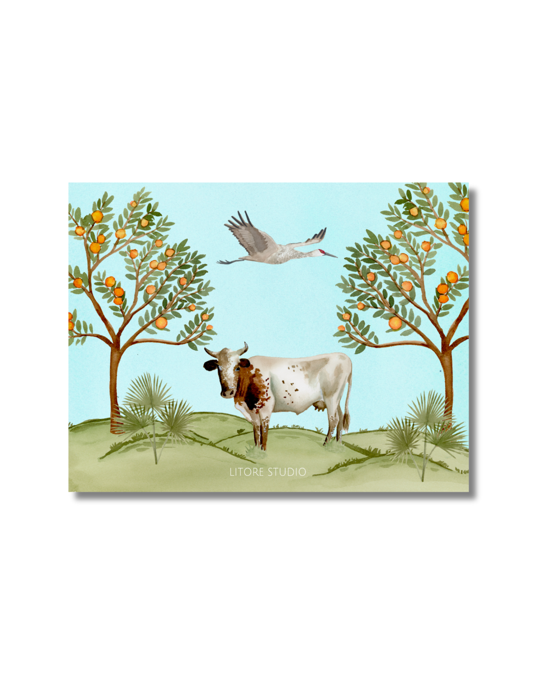 Florida Chinoiserie Notecards, In the Groves