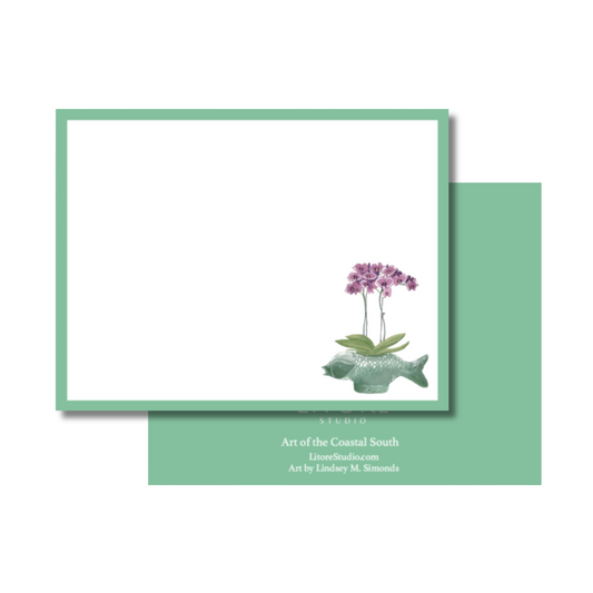 Orchid Bloom Notecards, 8-pack