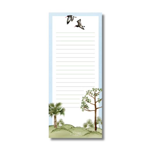 Florida Chinoiserie, Pines and Palms List Notepad