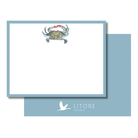 Blue Crab Stationery (Flat)