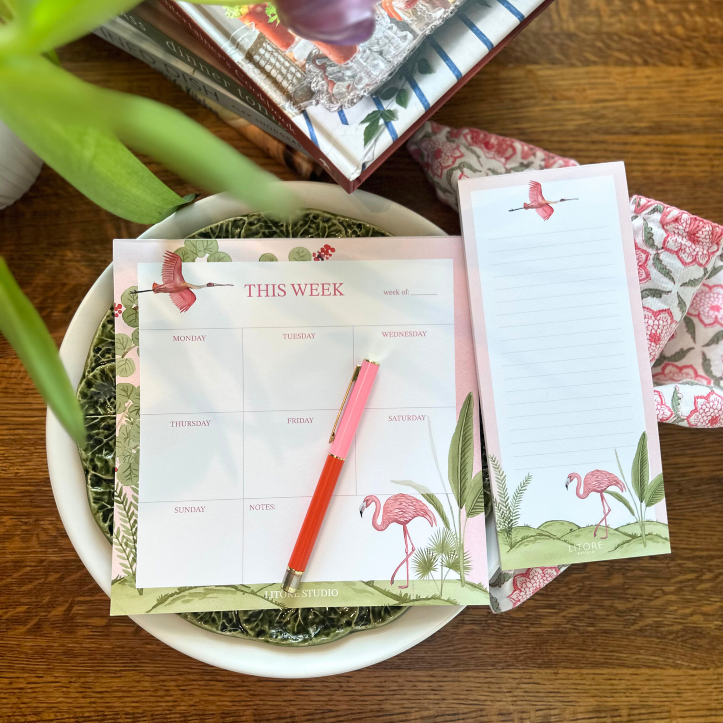 Florida Chinoiserie, Rosie Island Weekly Planning Notepad