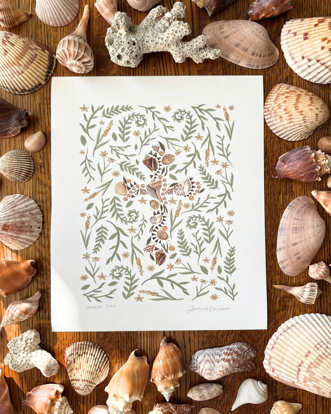 Seashell Cross
